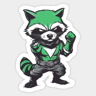 Raccoon Green Ranger Sticker